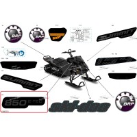 516011496 Наклейка 850 E-TEC для снегоходов Ski-Doo 516011496