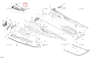 Flare жёлтый HG шасси тоннель блок 154 a38 Ski-Doo 415130856
