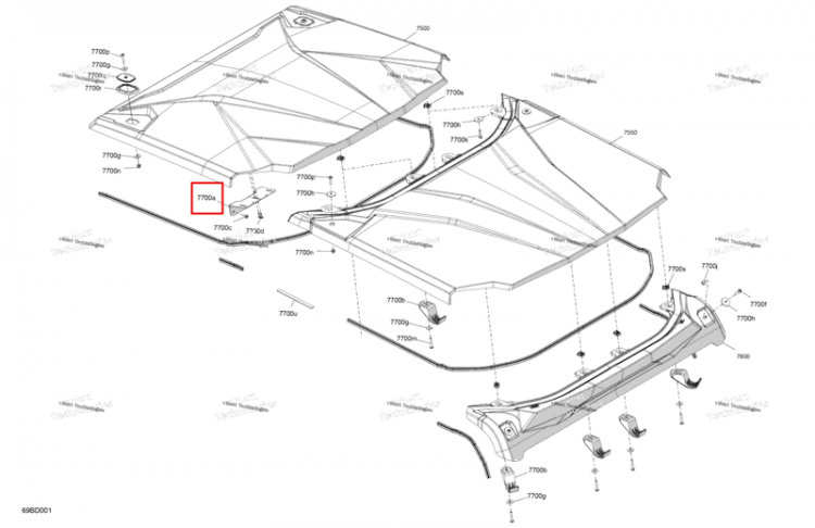 Roof анкер Can-Am Commander MAX 1000R EFI XT (2024) (705800804)