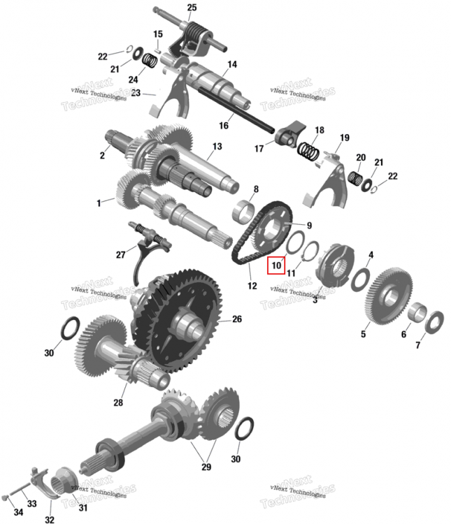 Упорный шайба Can-Am Commander MAX 1000R EFI XT (2024) (420244381)