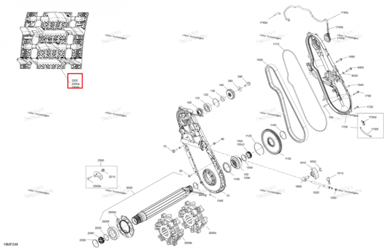 Гусеница 16 × 154 × 3,0 включает 3200 to 3200 b Ski-Doo Summit X 850 E-TEC Turbo R (2026) (504154957)