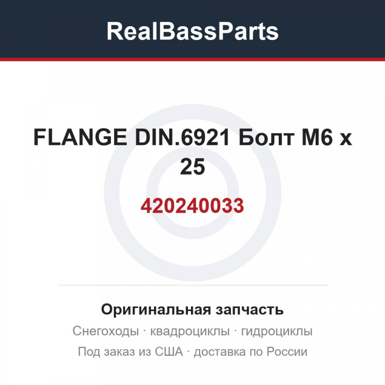420240033 FLANGE DIN.6921  Болт M6 x 25