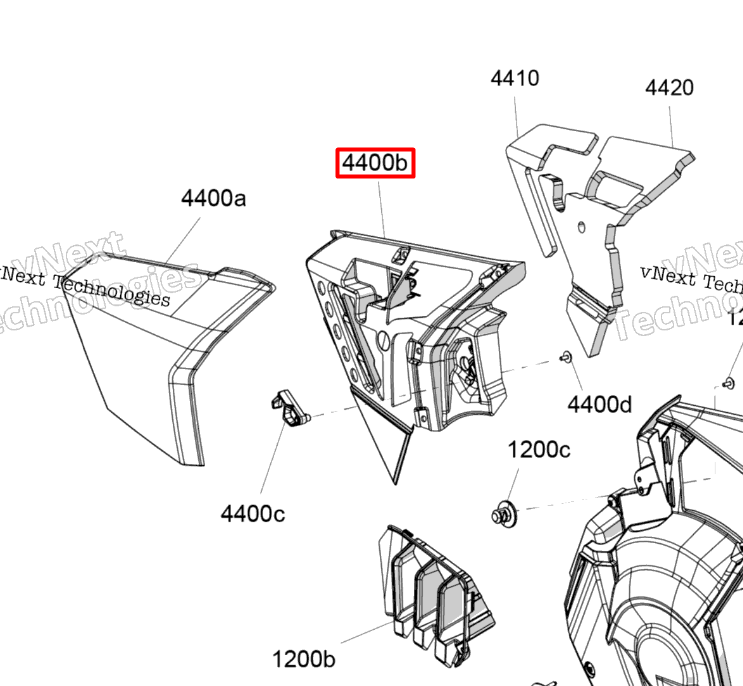 517308259 Панель левая внутренняя Ski-Doo