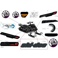516011491 Наклейка Ski-Doo для снегоходов Ski-Doo 516011491