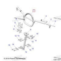 1824600 В сборе руль P / T MID RISE ANOD серый 6 RISE