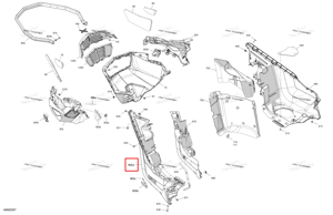 Neo жёлтый левый Bottom с полукруглой головкой Ski-Doo 502008561