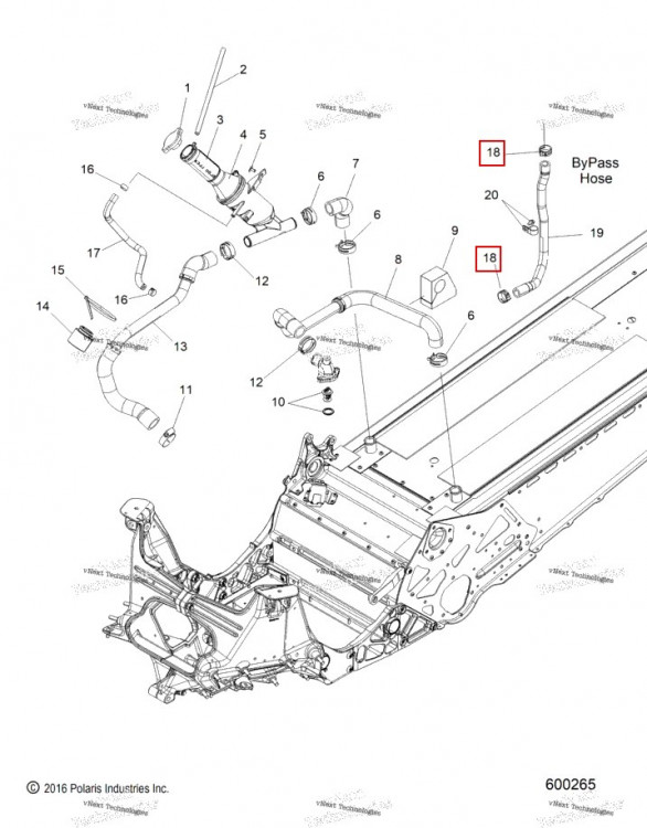 Хомут SPRINGBAND Polaris 800 AXYS Pro RMK LE 155 (2017) (7081693)