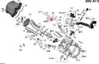 Коромысло клапана Inlet Can-Am Outlander 650 XT (2008) (420254406)