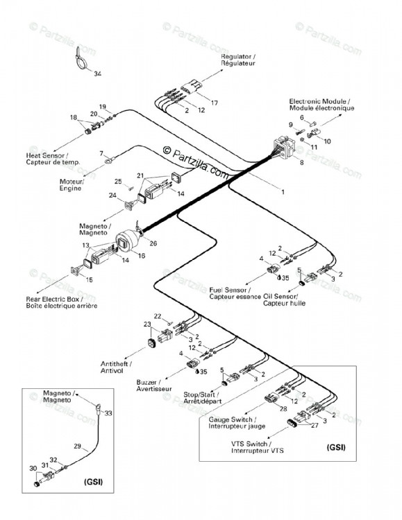 278000993 BLOC 26CIRC.MAL*HOUSING-TAB  Корпус разъема, пластик для гидроцикла