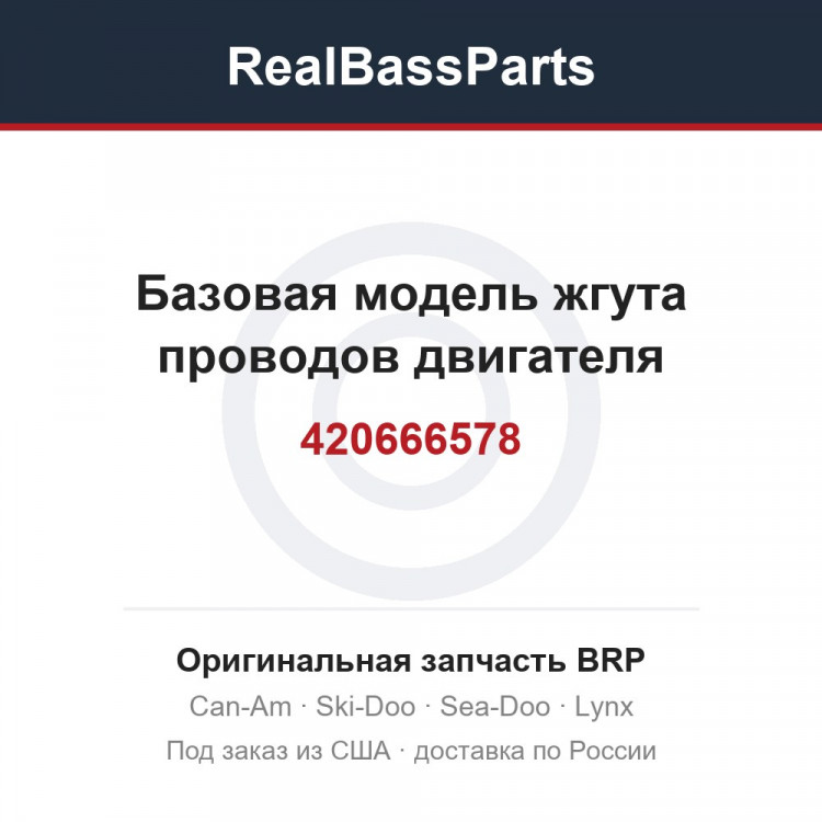 420666578 Базовая модель жгута проводов двигателя