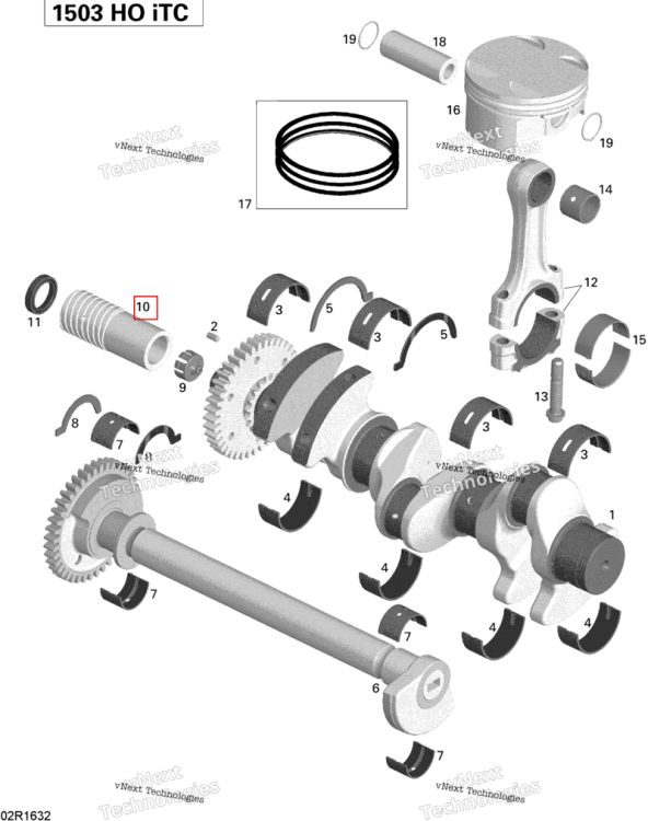 Output втулка Sea-Doo RXT (2016) (420847952)