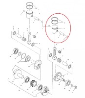 09-712 Поршень72 mm в сборе для снегоходов Polaris 500F 1990-1999" 3083901/3083545/3083841
