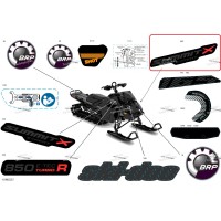 516011498 Наклейка левая SUMMIT X EXPERT для снегоходов Ski-Doo 516011498