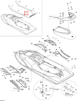 Левый задний CARPET Sea-Doo 291002470