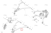Левый нижний подвески рычаг Can-Am Outlander 4x4 DPS 700 (2025) (706203187)
