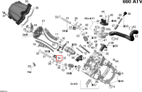 Коромысло клапана выпуск Can-Am Outlander 650 XT (2008) (420254416)