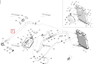Радиатор дюйм шланг Can-Am 709200153