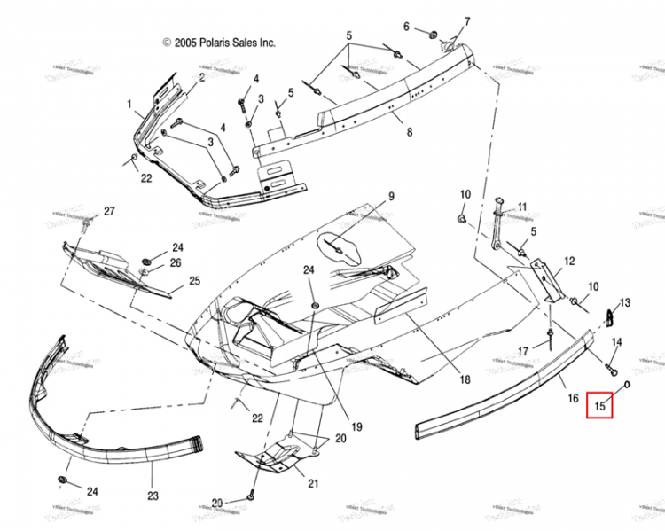 HOLE заглушка Polaris Widetrak LX (2006) (7080416)