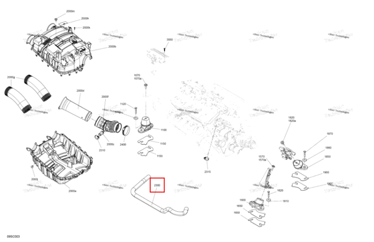 FORMED шланг Sea-Doo GTX 170 (2023) (270000808)