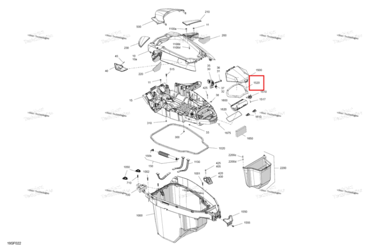 Крышка прокладка Sea-Doo GTX 325 Limited (2026) (293250717)