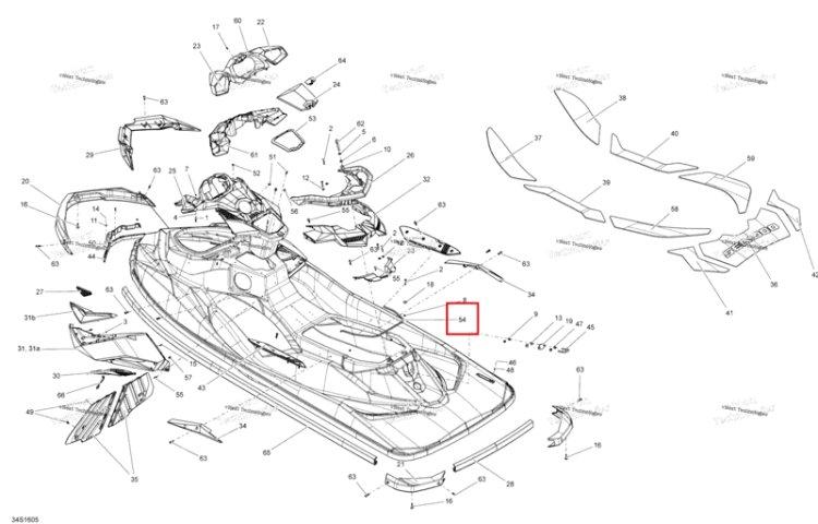 Сальник Sea-Doo RXP (2016) (293250289)