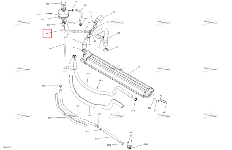 Шланг Sea-Doo Spark 60 (2023) (276000454)