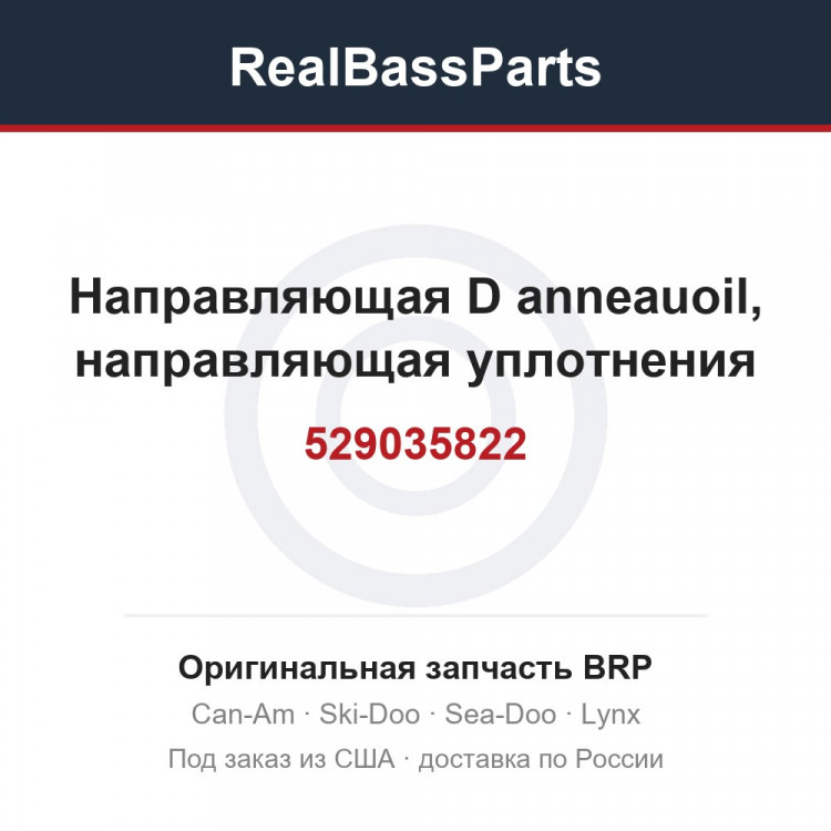 529035822 Направляющая D anneauoil, направляющая уплотнения
