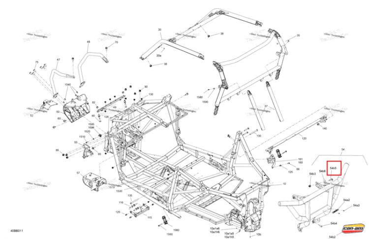 Винт ступенчатый шестигранный M8 × 25 Can-Am Maverick Sport 1000R XRC (2022) (229000147)