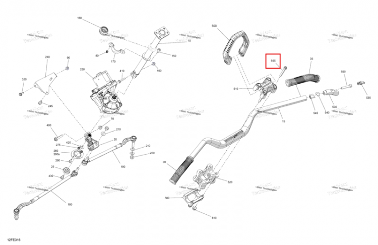 Гнездо головка винт S рукоятка M8 × 35 Can-Am Outlander 4x4 XMR 1000R (2025) (250001297)