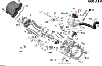 Torx винт фланцевый M6 × 45 Can-Am Outlander 650 XT (2008) (420440327)