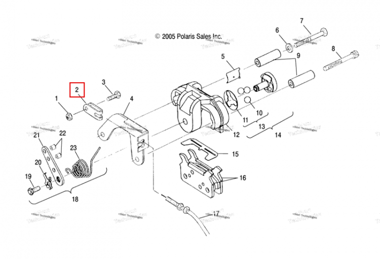 Штифт CLEVIS Polaris Widetrak LX (2006) (7080316)