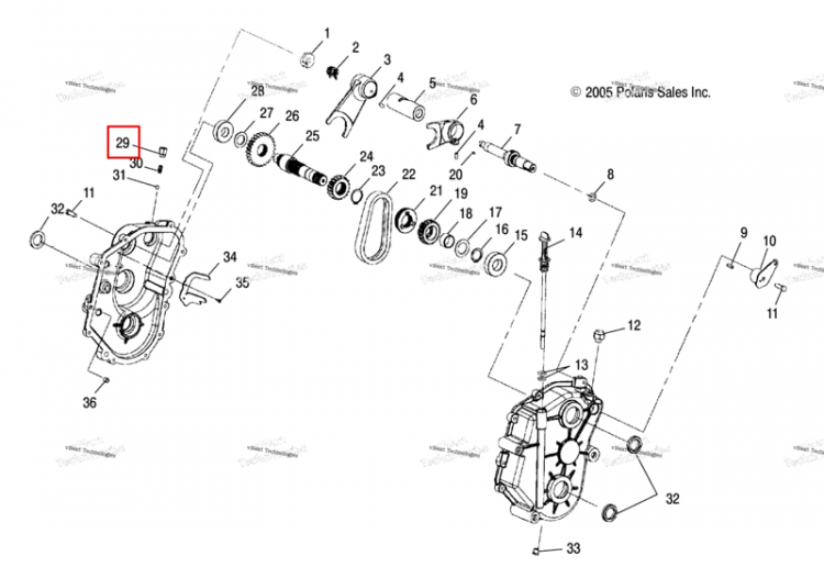 Фиксатор EXTEN 750 9/16 шестигранный Polaris Widetrak LX (2006) (3234173)