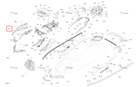 Глубокий чёрный правый боковой Cosmetic модель Jungle зелёный Sea-Doo RXP 300 (2020) (291004506)