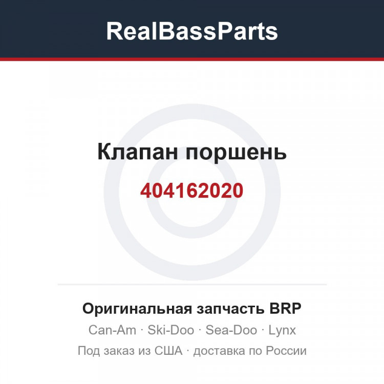 404162020 Клапан поршень