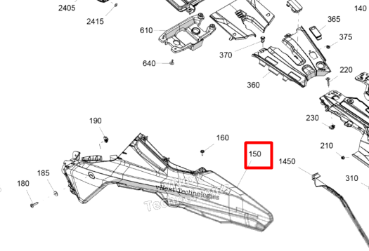 517308409 Панель левая для снегоходов Ski-Doo SUMMIT G5 517308409