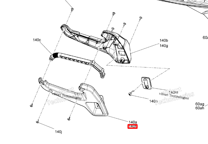 510006486 Ручка правая внешняя Ski-Doo