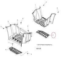 5437601 Суппорт подножки правый для квадроциклов Polaris Sportsman 5437601