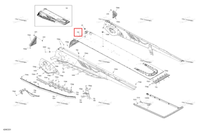 Радиатор тоннель 165 в сборе Ski-Doo 518334495