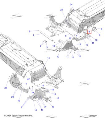 7520297 Болт CARR M8 X1 25 X25 8.8 ZOD