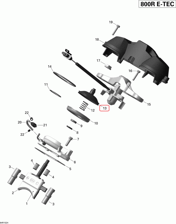 420854442 Крышка клапана Ski-Doo
