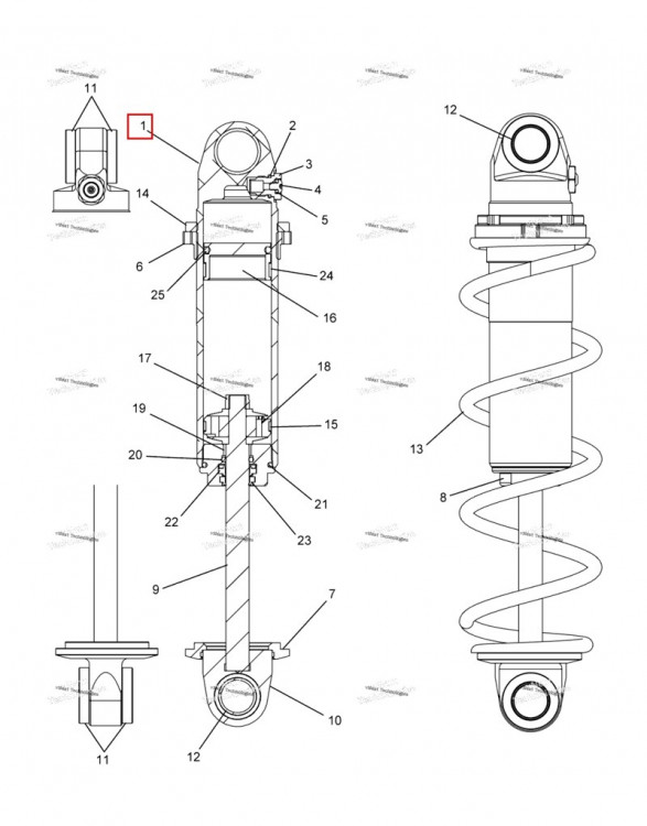 Корпус FT 6.81 CLR 1400131 7044341 Polaris 800 AXYS Pro RMK LE 155 (2017) (1800722)