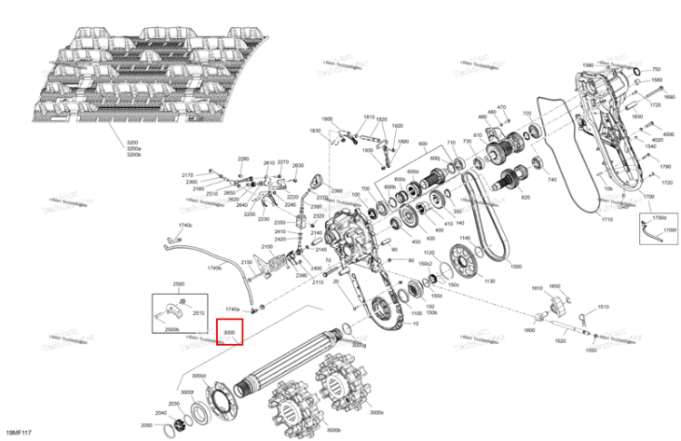 Приводной ось в сборе включает 3000 to 3000 g Ski-Doo Skandic SE 900 ACE (2026) (504154973)