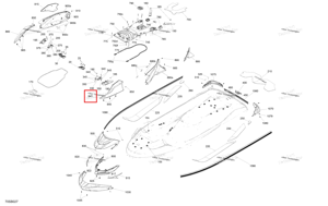 Opal зелёный левый передний корпус панель модель Metallic Sage Sea-Doo 291005847