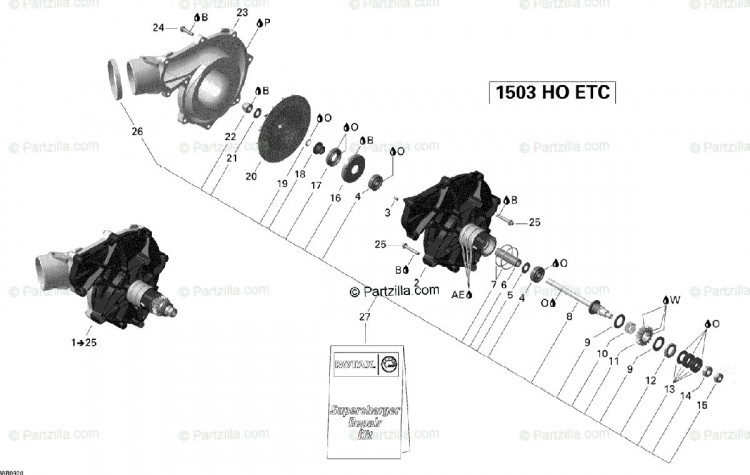 420867157 COMPRESSOR HOUSING  Стальной защитный корпус компрессора гидроцикла