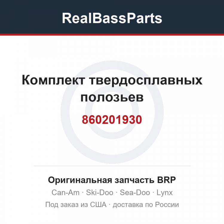 860201930 Комплект твердосплавных полозьев