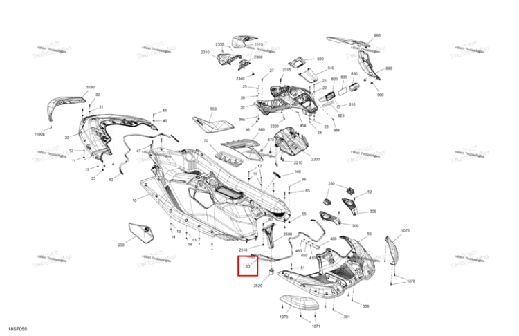 Прокладка Sea-Doo Spark 900 ACE Base (2026) (293250609)