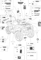 704901259 DECALQUE GAUCHE*LH.DECAL  Наклейка консоли, левая