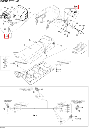 Спинка в сборе Ski-Doo 510004093