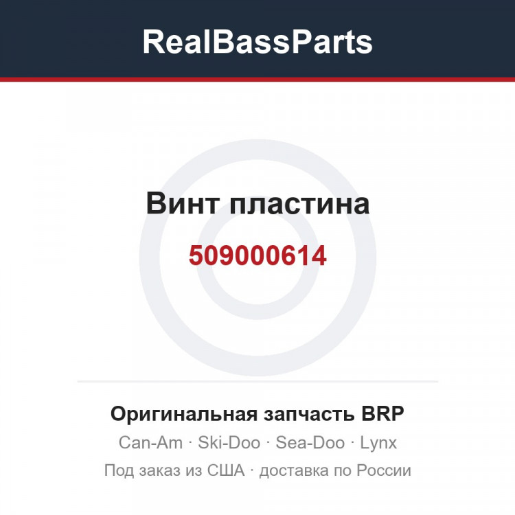 509000614 Винт пластина
