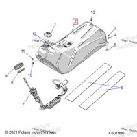 2522550 В сборе топливный бак обработанный AS включает 10
